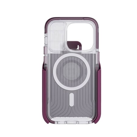 تك 21 كفر ايفو تشك ماكس ماج سيف مع حافظة مشبك للايفون 14 برو - بنفسجي