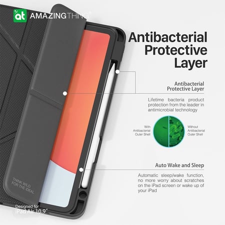 كفر حماية AMAZINGthing للايباد اير 4 ,10.9 اسود