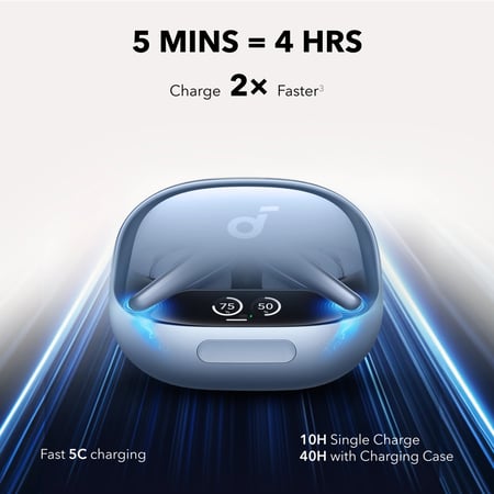 سماعة ليبرتي برو 4 ساوندكور - ازرق