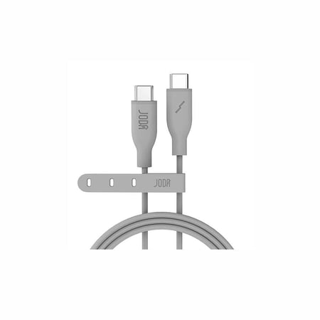سلك JODA سيليكون تايب سي الى تايب سي بقوة 60 واط بطول 1 متر - رمادي