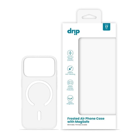كفر دريب ايفون 17 برو نحيف ماج سيف - ابيض
