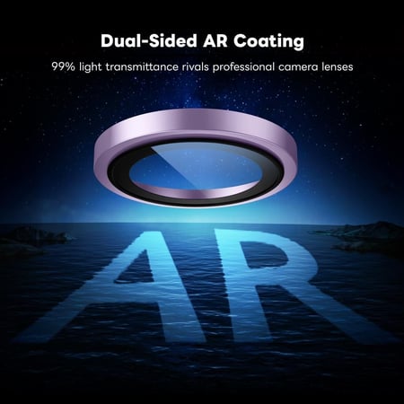 بكج Armorpro D30 ثلاثة في واحد ( كفر حماية شفاف ماج سيف بنفسجي + حماية شاشة شفافة ضد الانعكاس + حماية للعدسات ) مع زر التصوير للايفون 17