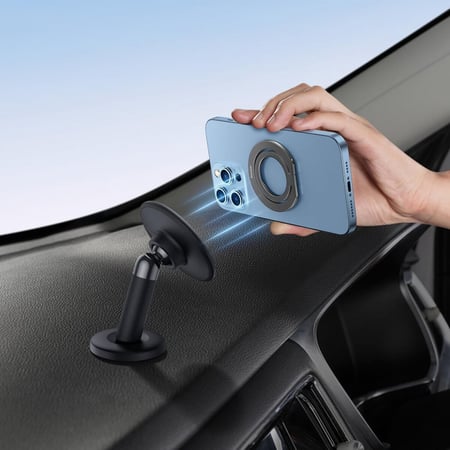 مسكة جوال مغناطيس بيسوس هالو ماج سيف مع ستاند - رمادي