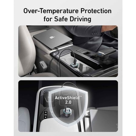 شاحن سيارة انكر 335 بقوة 67 واط - اسود