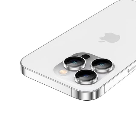 عدسات AMAZINGthing عدد 3 للايفون 14 برو و 14 برو ماكس - فضي