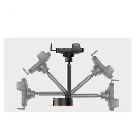 حامل جوال بيسوس تلقائي الاغلاق مع قاعدة تثبيت لصق وشاحن لاسلكي 15 واط - اسود