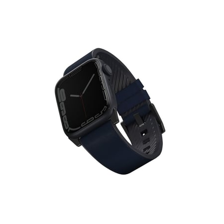 سوار ساعة ابل يونيك سترادين جلد مقاوم للماء مقاس 42/44/45  مم - ازرق