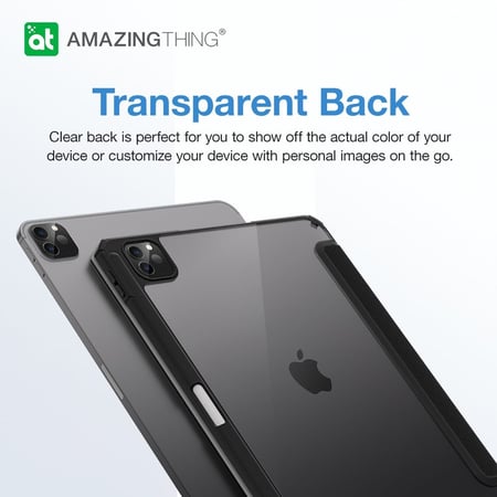 كفر AmazingThing تيتان برو مقاوم للسقوط للايباد برو 12.9 - اسود