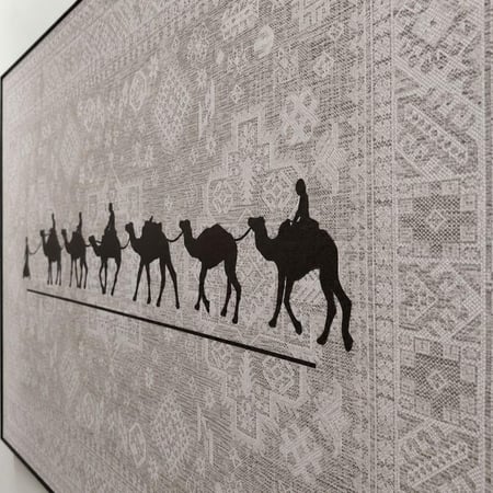 لوحة جدارية - قافلة الجمال