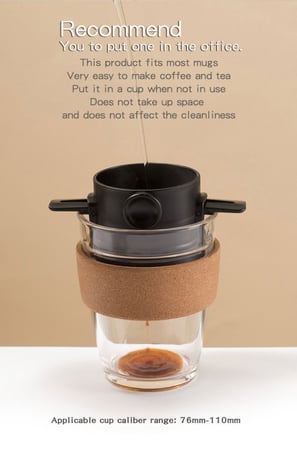 مرشح القهوة المحمولة 304 الفولاذ المقاوم للصدأ بالتنقيط حامل الشاي والقهوة سلال قمع قابلة لإعادة الاستخدام لتحليل الشاي وحامل منقط القهوة