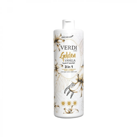 شامبو منظف الجسم 3 في 1 الفانيليا الذهبية بالفقاعات من فيردي 800 مل