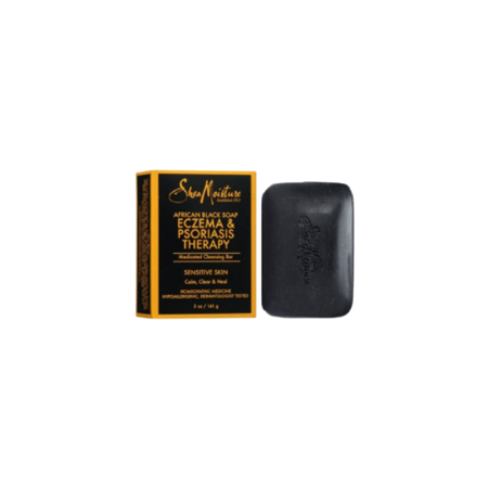 شيا مويستشر - الصابون الأفريقي الأسود، قطعة صابون بزبدة الشيا لعلاج الإكزيما, 142 جم