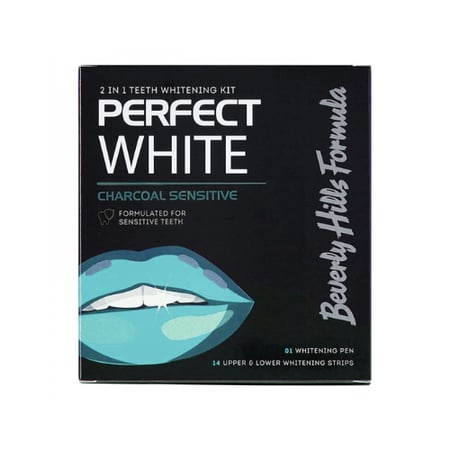 بيفرلي هيلز فورميولا برفكت وايت بالفحم للاسنان الحساسة 2 في 1