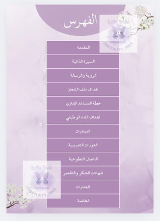 ملف انجاز مساعد اداري قابل للتعديل (بوربوينت)