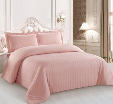 طقم بيت لحاف فندقي-مزدوج-روز