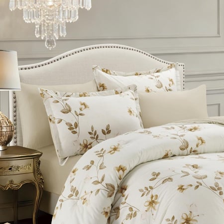 Qamar-011 ترند مفرش قطن 100% نفر ونص 4 قطع