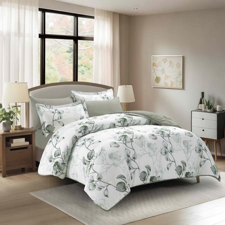 Rosemary-023 مفرش ديزاير روزماري نفرين اخضر زيتي 6 قطع