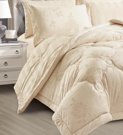 JASMINE-001 ترند طقم لحاف شتوي مخمل سميك فاخر كنج 6 قطع