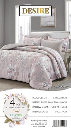 Rosemary-004 مفرش ديزاير روزماري زهري نفر ونص 4 قطع