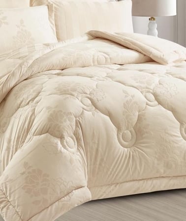 JASMINE-001 ترند طقم لحاف شتوي مخمل سميك فاخر كنج 6 قطع