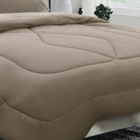 Plain micro-017 لحاف نفر ديزاير 3 قطع بيج داكن