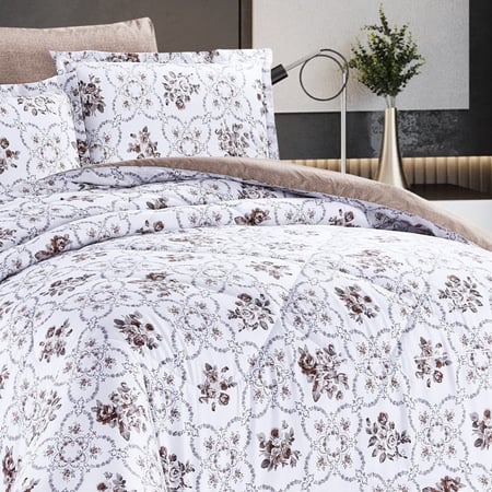 Rosalin-24-03 مفرش ديزاير روزلين ميكروفايبر مشجر نفر 4 قطع