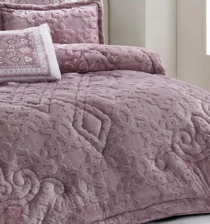 AIMEE-005 ترند طقم لحاف شتوي مخمل سميك فاخر كنج 6 قطع