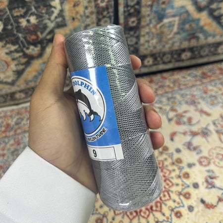 خيط سبحة رصاصي مبروم مقاس 9