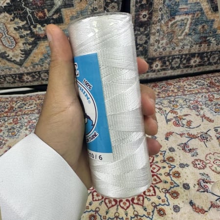 خيط سبحة ابيض مبروم مقاس 6