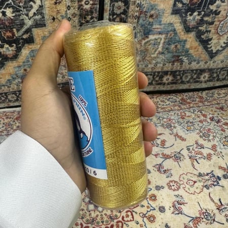 خيط سبحة ذهبي مبروم مقاس 6