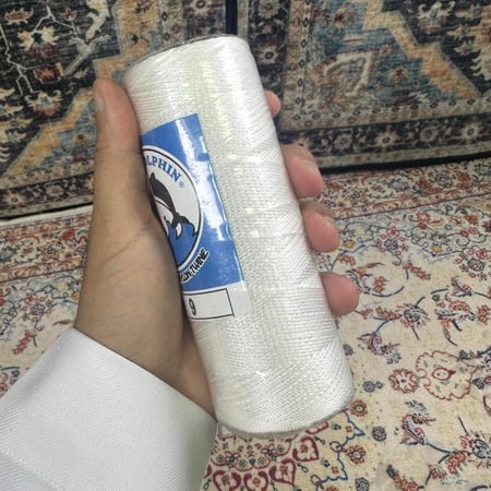 خيط سبحة ابيض مبروم مقاس 9