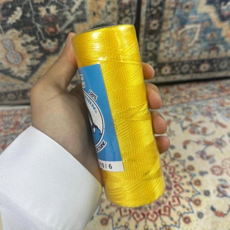 خيط سبحة اصفر مبروم مقاس 6