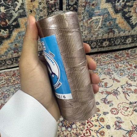 خيط سبحة بني مبروم مقاس 6