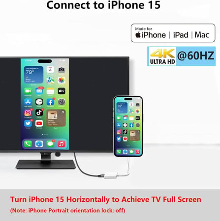 وصلة تحويل من فوجيشكا من النوع C إلى HDMI - لون ابيض