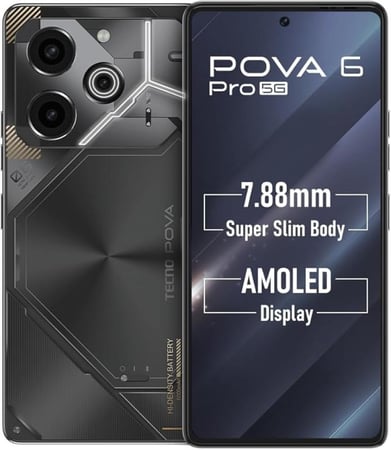 هاتف تيكنو POVA 6 PRO شبكه الجيل الخامس 12 جيجا 256 جيجا - لون رمادي