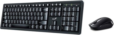 لوحة مفاتيح وماوس لاسلكية من جينيس KM-8200 - الأسود