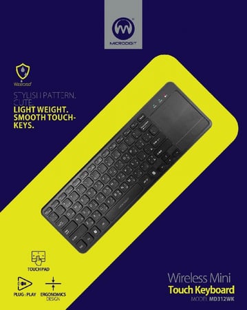 لوحة مفاتيح لاسلكية صغيرة من مايكرو ديجيت تعمل باللمس MD312WK - أطلبة الأن !