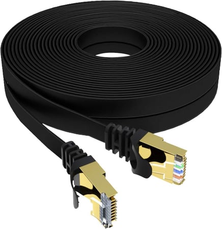 كابل شبكة TP-BRIDGE CAT7 بطول 20 مترًا باللون الأسود