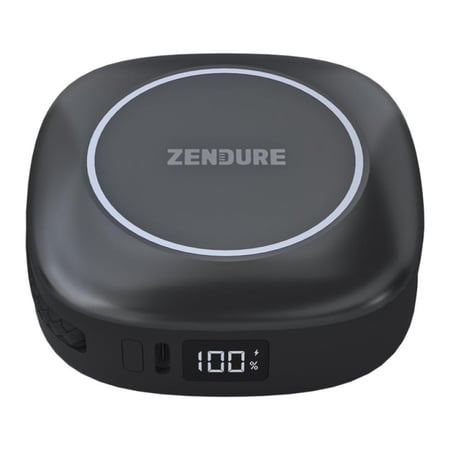 باور بانك من زندور بسعة 10000 مللي أمبير لا سلكي مغناطيسي بتقنية MagSafe بقوة 20 واط - اللون الأسود