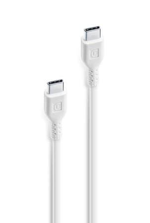 كابل شحن USB C إلى USB C من CELLULAR LINE بطول 2 متر باللون الأبيض