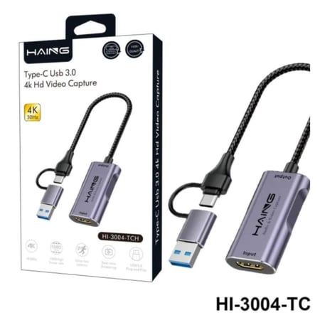 وصله تسجيل فيديو من هاينغ والتقاط فيديو عالي الدقة 4K من TYPE-C USB 3.0