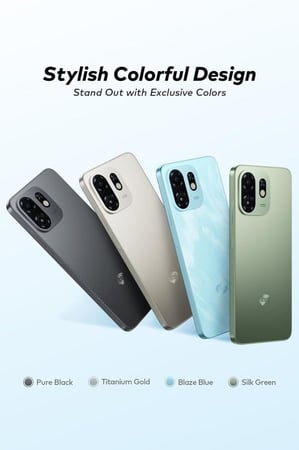 هاتف ايتل موديل A100c الرام5+3  128قيقا اللون الأسود