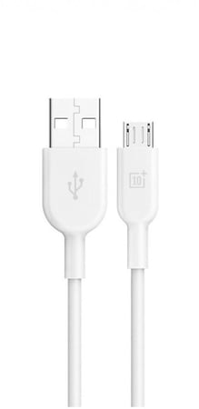 كابل شحن TENPLUSشحن سريع من USB-A إلى ميكرو + حزام بطول 1 متر ابيض