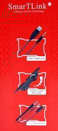 سماعة رأس ستيريو للألعاب من سمارت لينك SL502HF باللون الأسود