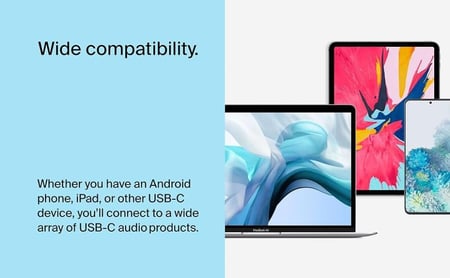 محوّل صوت وشحن USB-C مزدوج من بيليكن 60 واط - الأسود