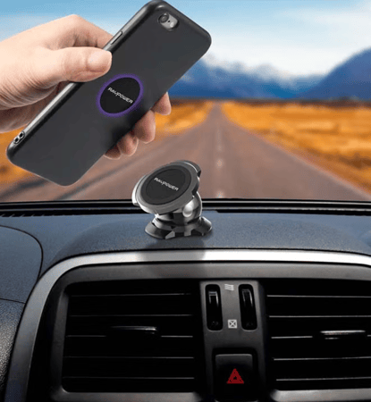 مثبت جوال من راف باور مغناطيسي 360 درجة موديل  RP-SH003 - اسود