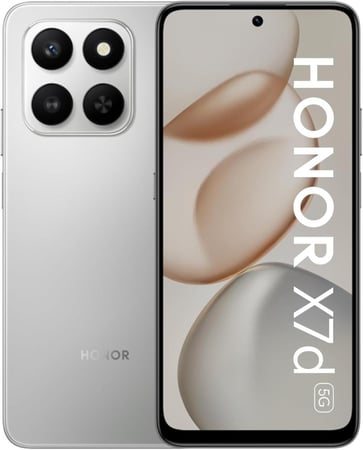 هاتف من هونر x7d رام 6+6 قيقا وتخزين 128 قيقا 5G - اللون السلفر