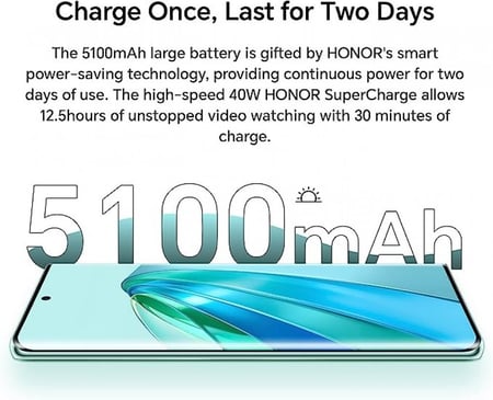 هاتف هونر X9a 5G ثنائي الشريحة ، 8 جيجا رام ، 256 جيجا ، أسود داكن