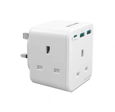 شاحن جداري راف باور 20 واط 3 منافذ مع 3 منافذ