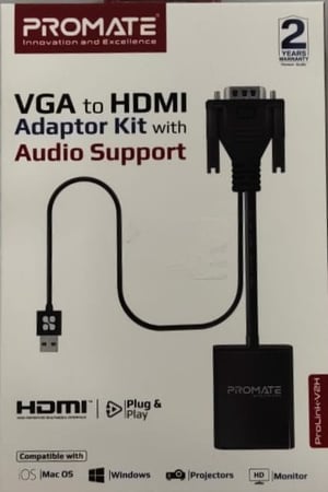 وصلة فيديو من بروميت لتحويل من VGA TO HDMI مع دعم للصوت (PROLINK-V2H)